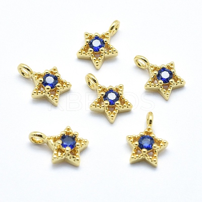 Brass Charms ZIRC-J040-37G-03-NR-1