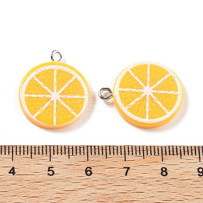 Opaque Resin Pendants RESI-S013-02H-1