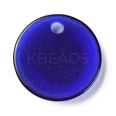 Blue Evil Eye Resin Pendants CRES-D012-01C-1
