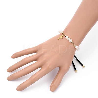 Adjustable Nylon Cord Slider Bracelets BJEW-JB05453-1