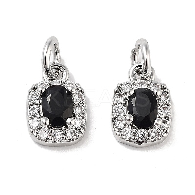 Brass Micro Pave Cubic Zirconia Pendants KK-B102-03P-1