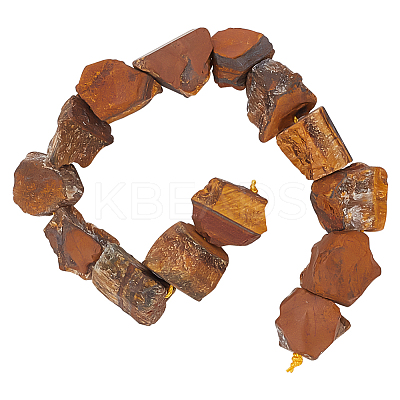 Rough Raw Natural Tiger Eye Beads Strands G-OC0003-77-1