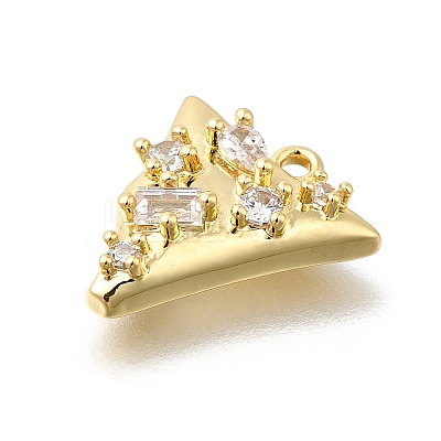 Brass Micro Pave Cubic Zirconia Pendants LS-KK-U061-05G-02-1