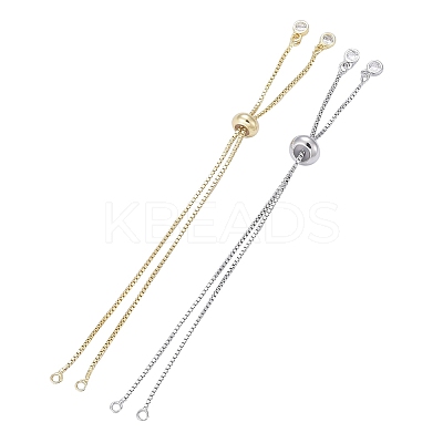 Rack Plating Eco-Friendly Brass Chain Bracelet Making KK-CJ0001-27-1