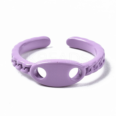 Spray Painted Brass Cuff Rings RJEW-S044-150-1