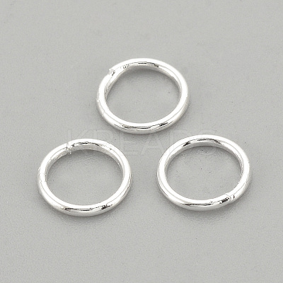 925 Sterling Silver Soldered Closed Jump Rings STER-S002-58-1