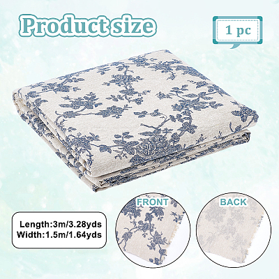 Cotton Linen Fabric DIY-WH0591-282B-1