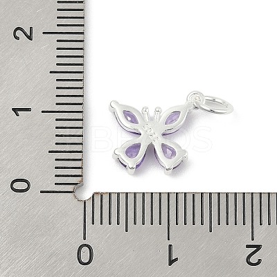 925 Sterling Silver Micro Pave Cubic Zirconia Pendants STER-Q002-03C-1