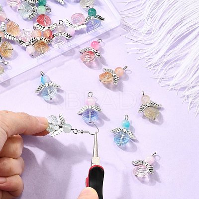 30Pcs Glass Pendants FIND-CJ0003-36-1