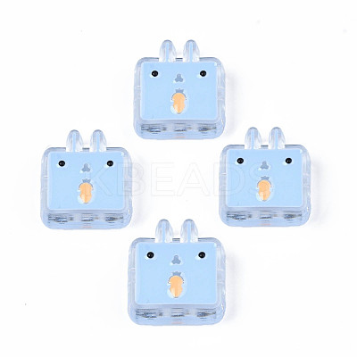 Transparent Acrylic Beads ACRC-S039-10-1
