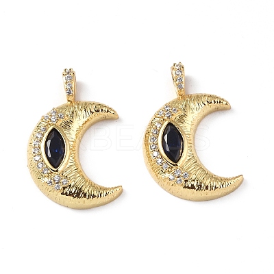 Brass Micro Pave Cubic Zirconia Pendants KK-E068-VF324-1