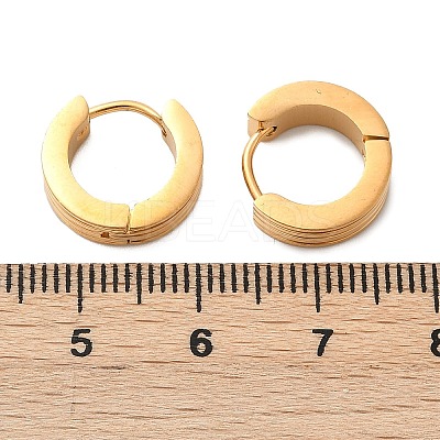 304 Stainless Steel Polishing Effect Hoop Earrings EJEW-M001-40C-G-1