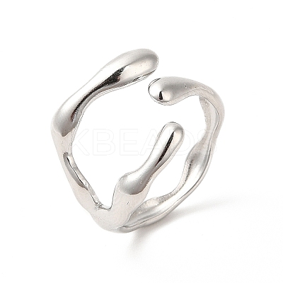 Non-Tarnish 304 Stainless Steel Cuff Finger Ring X-RJEW-E063-32P-1
