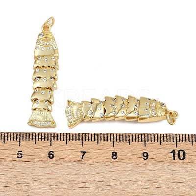 Brass Micro Pave Cubic Zirconia Pendants KK-A269-19G-1