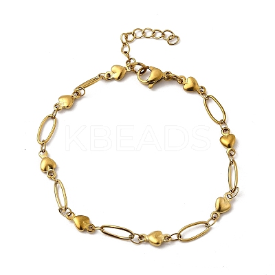 304 Stainless Steel Link Bracelets BJEW-A044-03C-G-1
