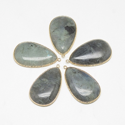 Natural Labradorite Big Pendants G-Q494-75A-G-1