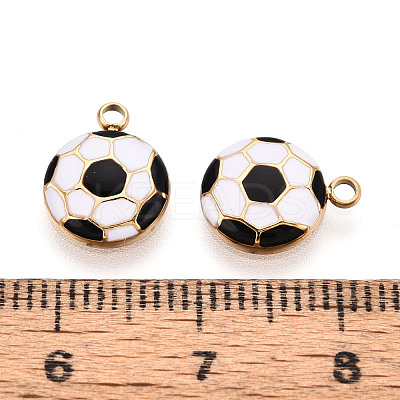 304 Stainless Steel Enamel Pendants X1-STAS-T068-09-1