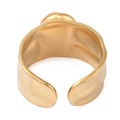 Oval Natural Agate Finger Rings RJEW-Z057-12G-04-1