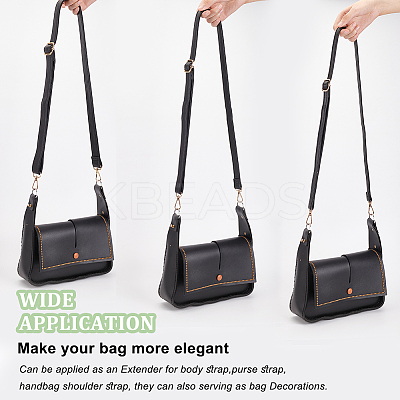 3Pcs 3 Style Adjustable Imitation Leather Crossbody Purse Straps FIND-WR0009-32LG-1