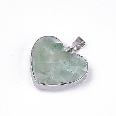 Natural Green Aventurine Pendants X-STAS-T043-01I-1