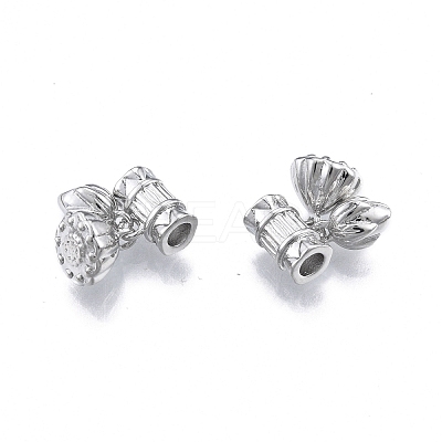 Lotus Pod & Bud Rack Plating Brass Pendants KK-G437-01P-1