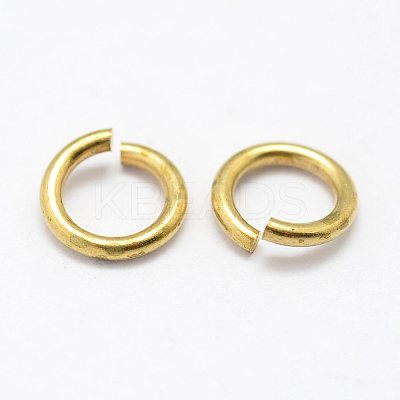 Brass Open Jump Rings KK-P096-08-C-1
