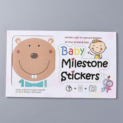 1~12 Months Number Themes Baby Milestone Stickers DIY-H127-B12-1