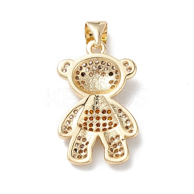 Brass Micro Pave Cubic Zirconia Pendants KK-M240-11-1