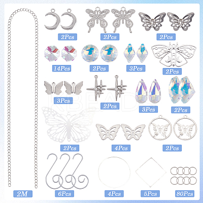 DIY Butterfly Hanging Suncatcher Making Kits DIY-SC0030-69-1