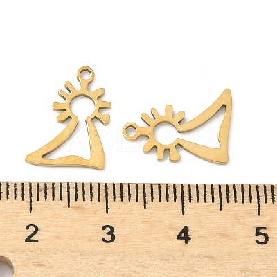 201 Stainless Steel Laser Cut Charms STAS-P428-10G-01-1