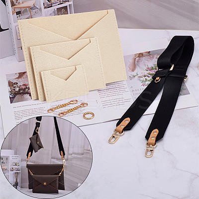 3Pcs 3 Style Wool Felt Envelope Purse Insert Organizer FIND-WR0006-70B-1