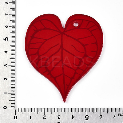 Transparent Printed Acrylic Pendants TACR-T028-33B-1