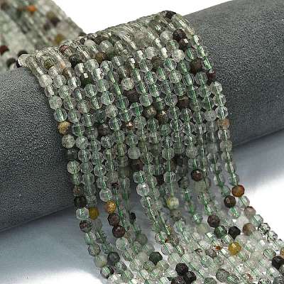 Natural Green Lodolite Quartz Beads Strands G-A260-A01-01-1