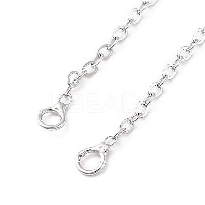 Brass Cable Chain Necklace Making NJEW-D302-80P-1