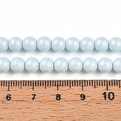 Baking Paint Pearlized Glass Pearl Bead Strands HY-N002-6mm-B01-1