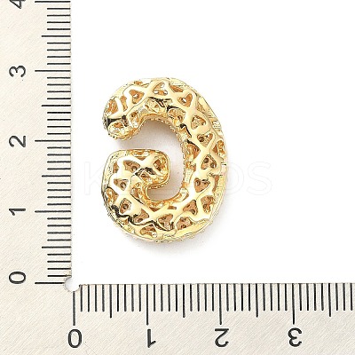 Rack Plating Brass Micro Pave Cubic Zirconia Pendants KK-Q790-01G-G-1