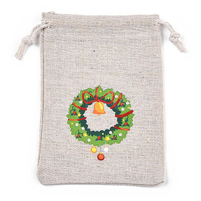 Christmas Cotton Cloth Storage Pouches ABAG-M004-02C-1