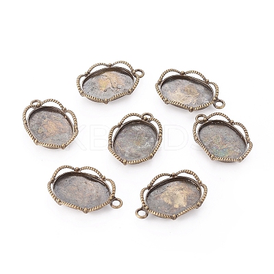Tibetan Style Alloy Pendant Cabochon Settings LS-TIBEP-0581-AB-LF-1