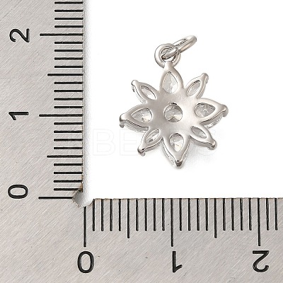 Rack Plating Brass Micro Pave Cubic Zirconia Pendants KK-I716-01P-02-1