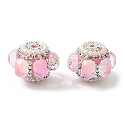 Sparkling Acrylic Rhinestone Beads CLAY-NH0003-01S-1