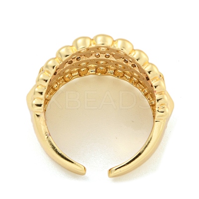Clear Cubic Zirconia Open Cuff Ring RJEW-L121-028G-1