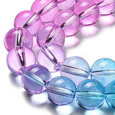 Dyed & Heated Synthetic Quartz Beads Strands G-P502-01C-02-1