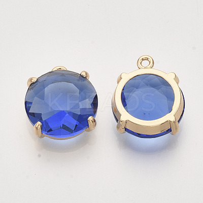Faceted Glass Pendants GLAA-T010-006-1