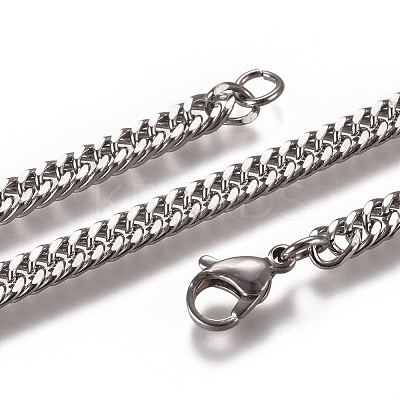 Non-Tarnish Men's Cuban Link Chain Necklaces NJEW-L172-1-1
