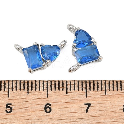 Brass Pave Cubic Zirconia Charms CU-CBA6A75-04P-07-1