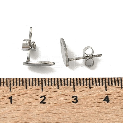 Non-Tarnish 304 Stainless Steel Stud Earring Findings X-STAS-R063-36-1