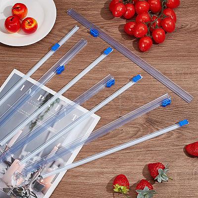 8Pcs 2 Styles Plastic Reusable Cling Film Slide Cutter AJEW-CP0007-86-1