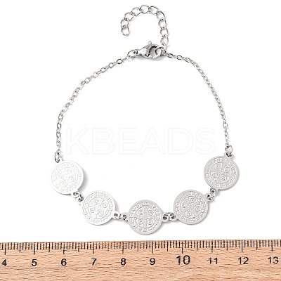Religion 304 Stainless Steel Link Bracelets for Women LS-BJEW-F524-03P-1