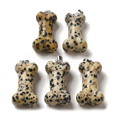 Natural Dalmatian Jasper Pendants G-K353-02P-04-1