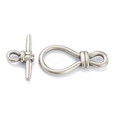 Non-Tarnish 304 Stainless Steel Toggle Clasps LS-STAS-B020-09P-1